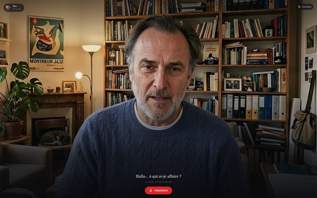 Max en ligne — conversation avec l'utilisateur